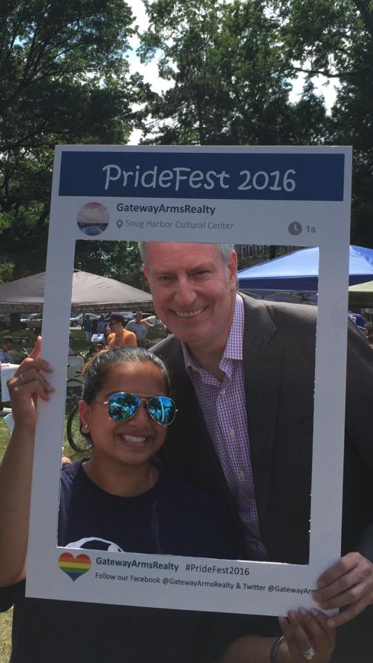 Mayor DeBlasio made an appearance at the 2016 PrideFest hosted by the Pride Center, where Gateway is a member of the founder's circle